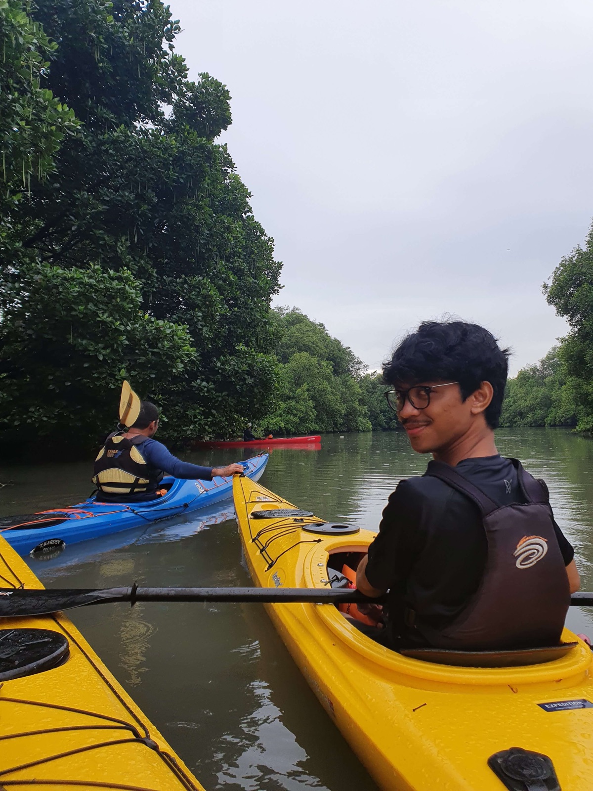 River kayaking through mangroves.